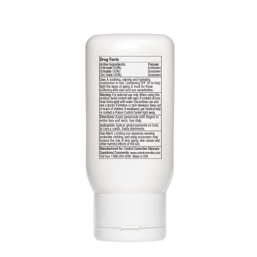 Control Corrective Botanical Soothing Cream Spf 30, 2.5 Oz - Sunscreen, Moisturizers, Sensitive Skin, Calms The Skin & Protects, Wheat Germ Oil, Vitamin E, Humectants, Restores Skin Balance, Rosacea : Beauty & Personal Care