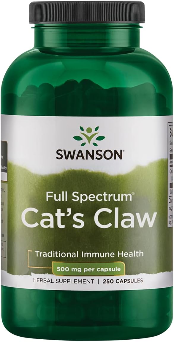 Swanson Full Specturm Cat'S Claw - Antioxidant Support - Movement & Exibility Support 500 Mg 250 Capsules