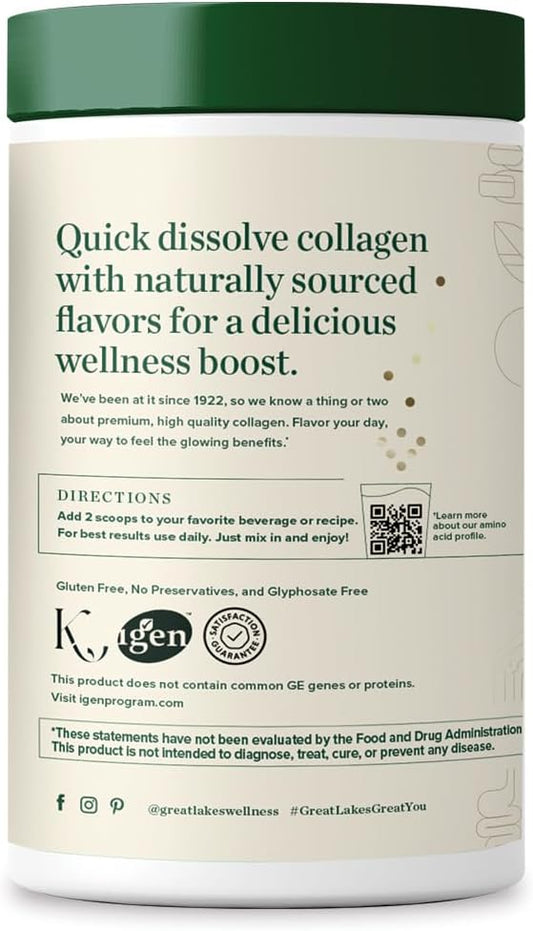 Great Lakes Wellness Collagen Peptides Powder For Skin, Hair, Nails, Joints & Digestion - Variety Flavors - Quick Dissolve Hydrolyzed, Non-Gmo, Kosher - 12 Sticks
