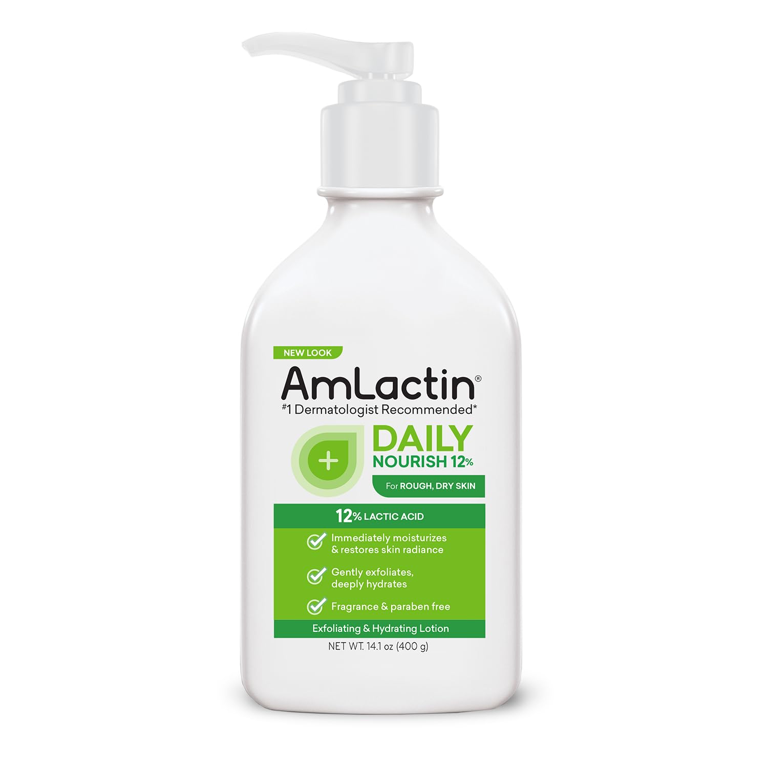 AmLactin Daily Nourish 12% - 14.1 oz Body Lotion with 12% Lactic Acid - Exfoliator and Moisturizer for Dry Skin (Packaging May Vary)?