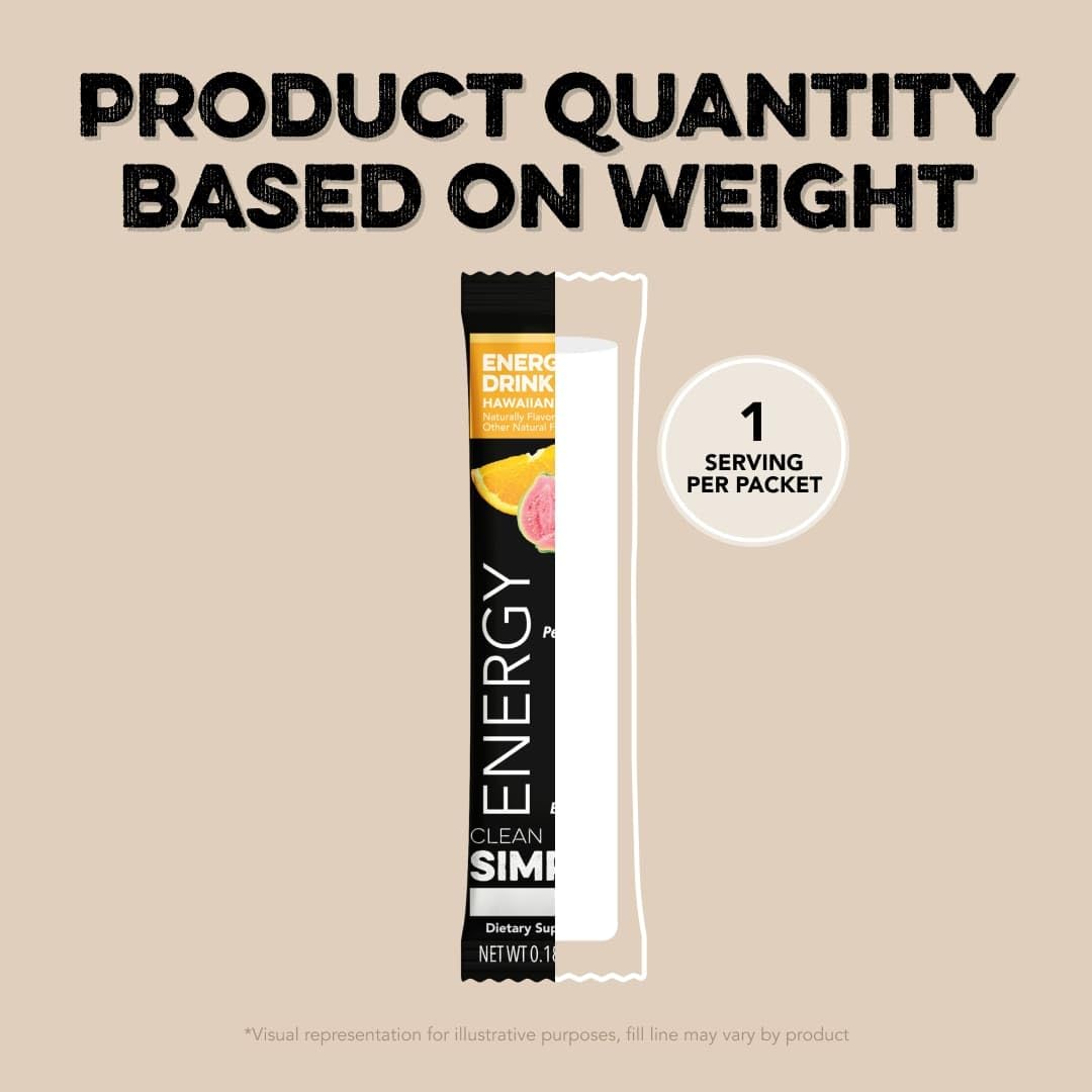 Clean Simple Eats Energy Drink Mix, With 100Mg Caffeine, Variety Pack (10 Servings)