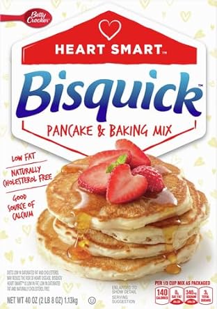 Betty Crocker Heart Smart Bisquick Pancake and Baking Mix, Low-fat & Cholesterol-free, 40 oz