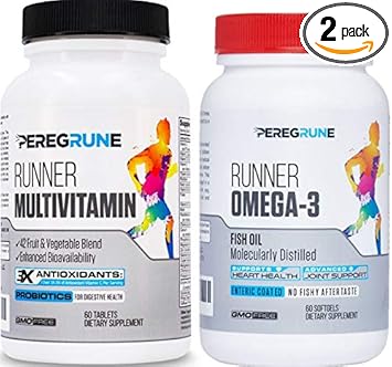 Runner Multivitamin, Omega-3 Fish Oil, Joint Supplement (1 Month - 60 Tablets, 60 Softgels, 90 Capsules)