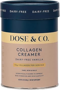 Dose & Co Dairy-Free Collagen Creamer - Vanilla 340G, Vanilla