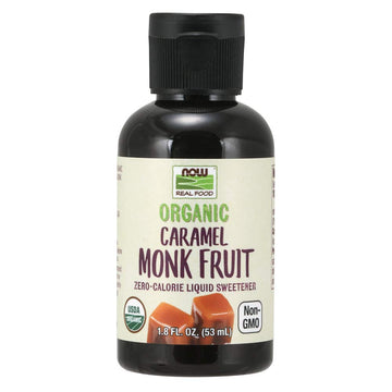 Now Foods, Organic Liquid Monk Fruit, Zero-Calorie Sweetener, Caramel, 1.8-Ounce