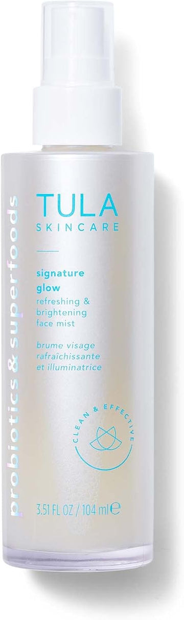 Tula Skin Care Signature Glow Refreshing & Brightening Face Mist - Oil & Alcohol Free, Hydrating & Brightening With Pollution & Blue Light Protection, 3.51 Fl Oz