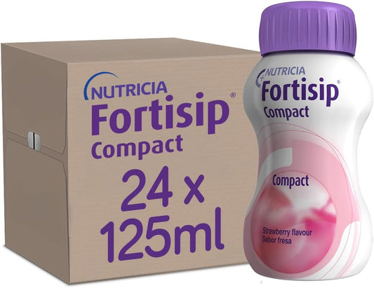 Fortisip Compact Strawberry, 125Ml Bottle, Pack Of 24