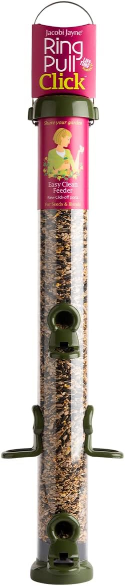 Jacobi Jayne RP3-S3G Ring-Pull Click Large Seed Feeder, green Bird?RP3-S3G