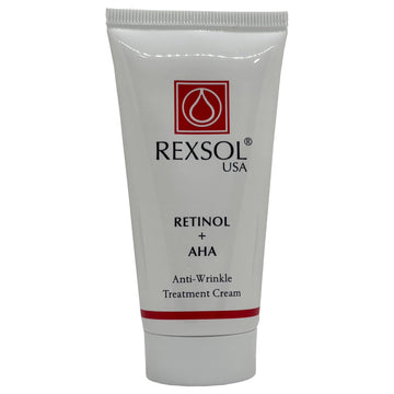 Rexsol Retinol + Aha Anti-Wrinkle Treatment Cream | With Pure Vitamin A And Vitamin E | Beeswax | Effectively Diminishing Fine Lines & Wrinkles, Age Spots & Pigment.(60 Ml / 2 Fl Oz)