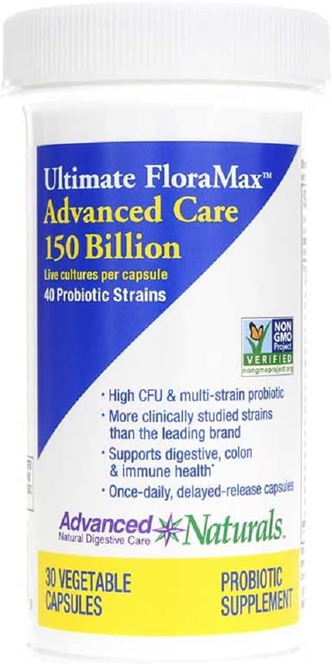 Advanced Naturals Ultimate Floramax 150 Billion Caps, 30 Count, White