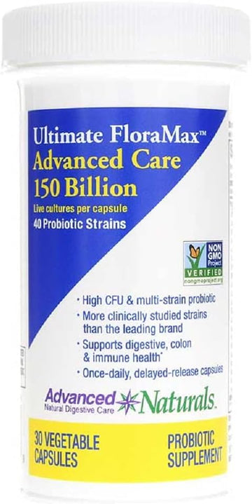 Advanced Naturals Ultimate Floramax 150 Billion Caps, 30 Count, White