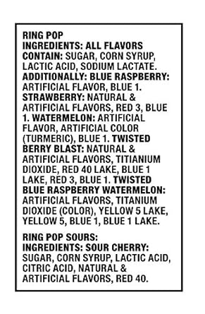 Ring Pop Individually Wrapped Bulk Lollipop- Variety Party Pack, 20 Lollipop 80 Count (Pack Of 4)