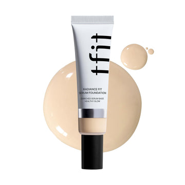 Radiance Fit Serum Foundation - Flawless Coverage, Dewy Finish, Long-Lasting, Lightweight, Korean Makeup,1.05 Oz. (N00 Cream, 1.05 Oz.)