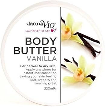 Six Packs Of Derma V10 Vanilla Body Butter 220Ml