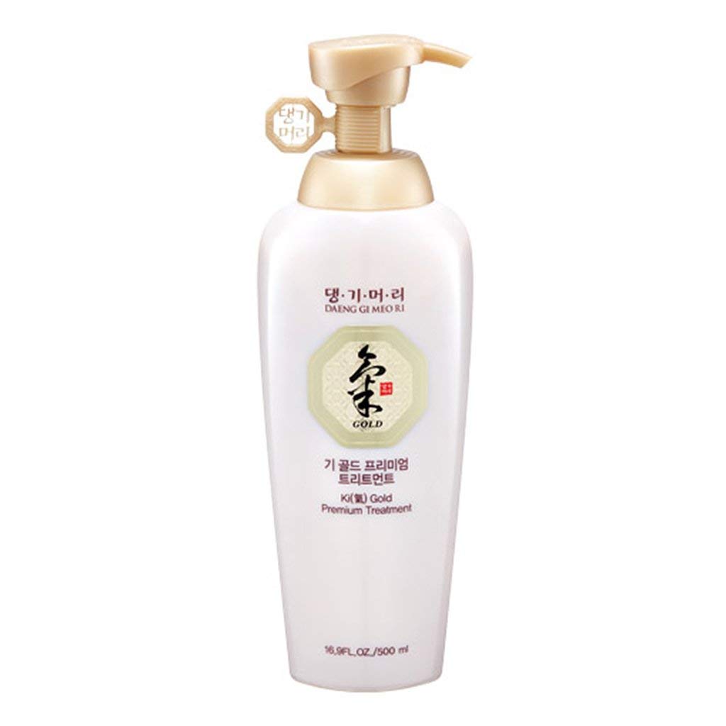 Daeng Gi Meo Ri - Ki Gold Premium Treatment - Korean Herbal Nourishment For Dry, Damaged Hair, Promotes Scalp Health, Enhances Shine, 16.9 Fl Oz/500Ml