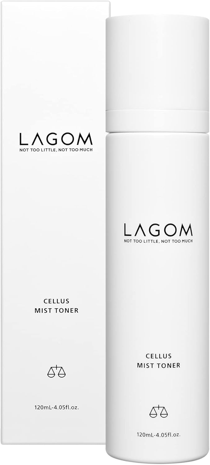 Lagom Cellus Mist Toner Natural Moisturizing Spray With Green Tea Sugar Cane Ph Balance 5.5 Subacid Alcohol-Free Zero-Irritation Fragrance-Free Herbal Facial Serum Sensitive Skin 4.05 Fl Oz