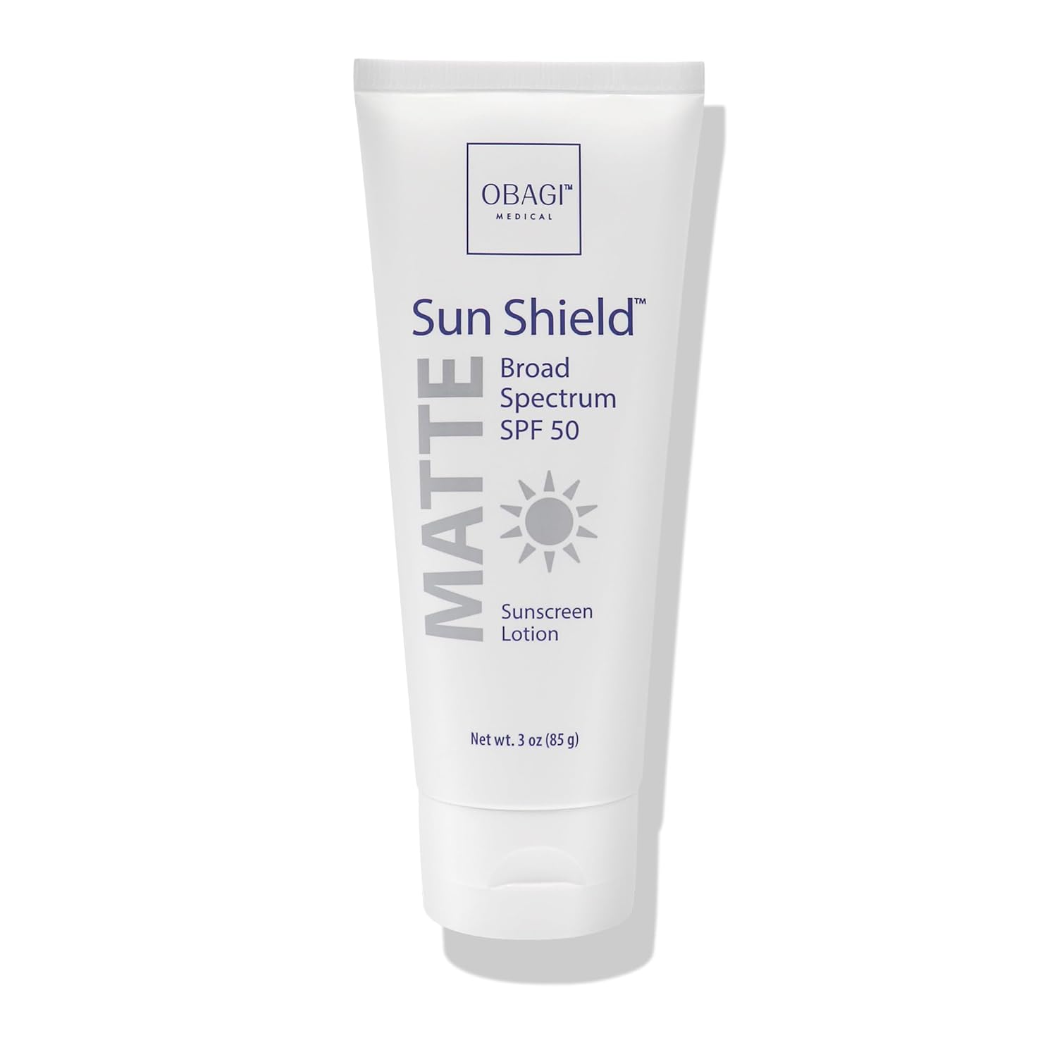 Obagi Sunscreen Sun Shield Matte Broad Spectrum SPF 50 Sunscreen, combines UVB absorption and UVA protection, 3 oz