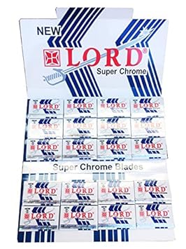 Lord Super Chrome Double Edge Safety Razor Blades, 100 Blades (20X5)