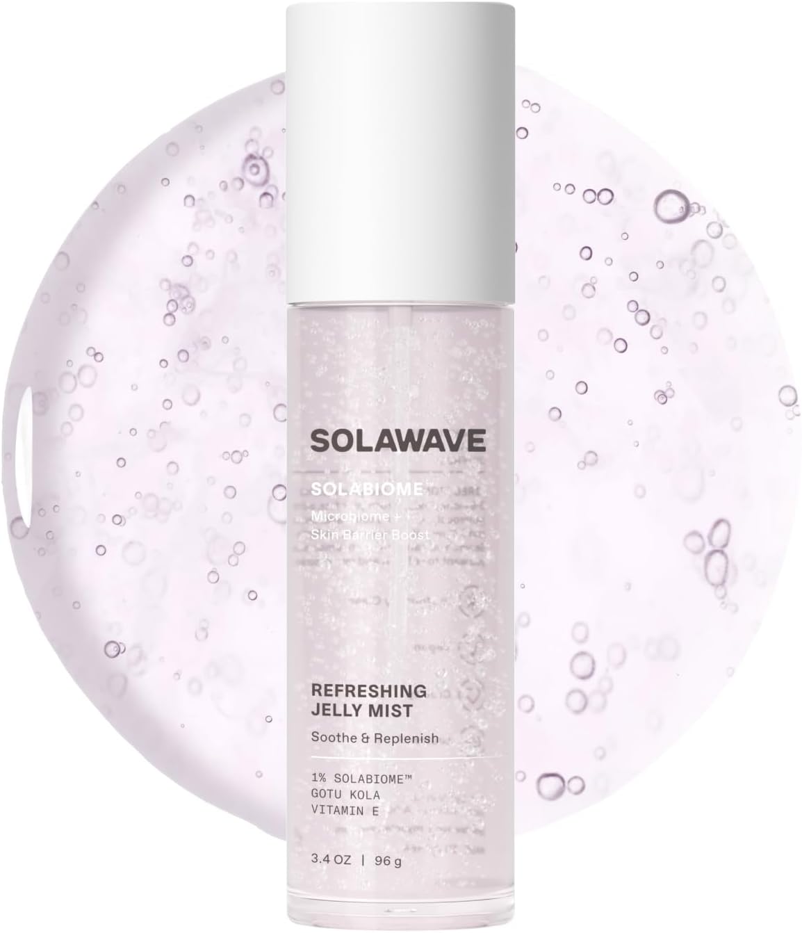 Solawave Refreshing Jelly Mist Toner With Gotu Kola, Prebiotics, Probiotics, Hydrating Pro Vitamin B5 For All Skin Types (3.4 Oz)
