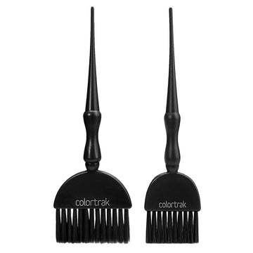 Colortrak 2 Piece Galaxy Glitter Hair Color Brushes, For Highlighting And Coloring Large Sections Of Hair, 1 X 2.5 Inch Wide Brush With Soft Bristles, 1 X 3 Inch Extra Wide Brush With Stiff Bristles