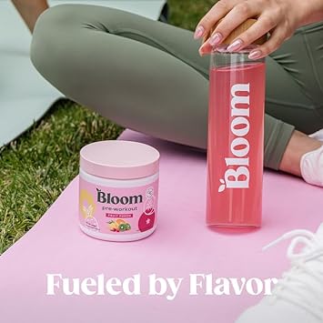Bloom Nutrition Original Pre Workout Powder, Amino Energy w/Beta Alanine, 85mg Natural Caffeine from Green Tea Extract, Sugar Free, Keto Friendly Drink Mix for Low Intensity Workouts, Sour Peach Ring : Health & Household