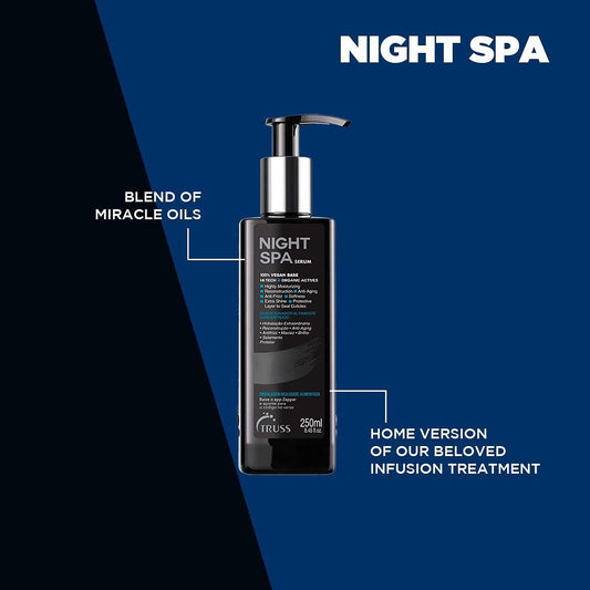 Truss Night Spa Hair Serum Overnight Treatment Bundle With Miracle Shampoo And Conditioner Set