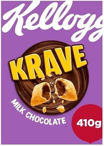 Kellogg'S Krave Milk Chocolate Breakfast Cereal, 410G (Pack Of 2)