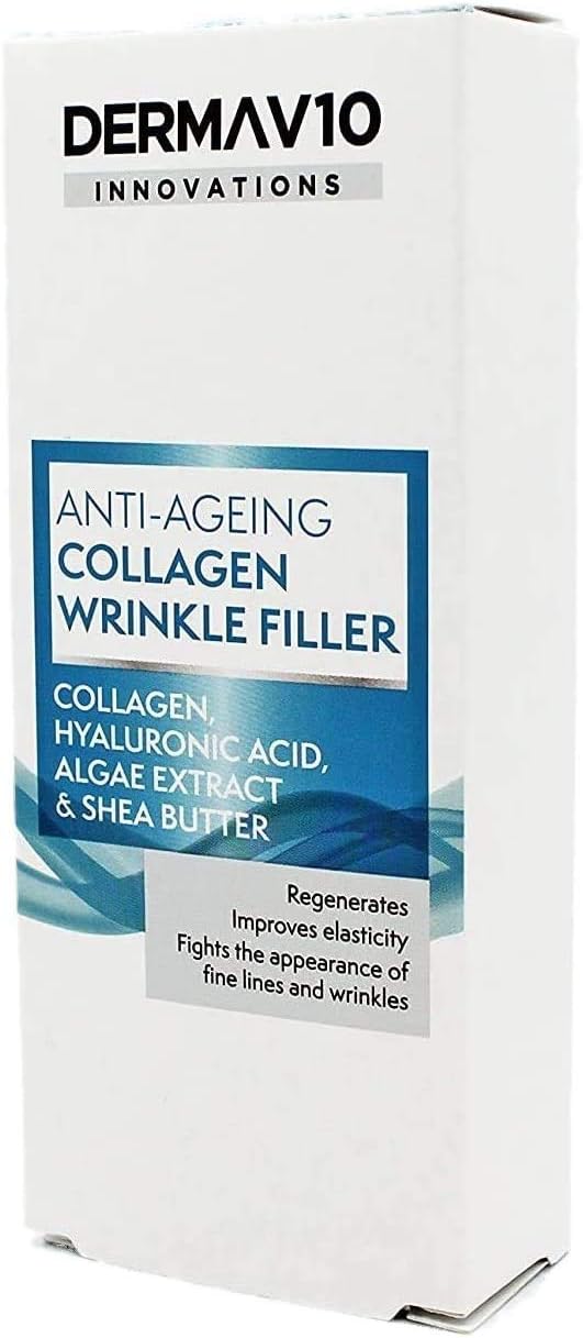 Derma V10 Anti-Ageing Collagen Wrinkle Filler With Hyalauronic Acid, Algae Extract & Shea Butter (6 Pack)