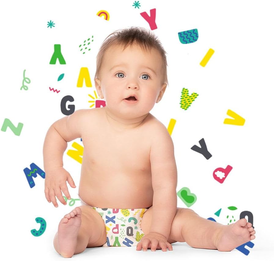 Hello Bello Premium Baby Diapers Size 1 I 32 Count of Disposable, Extra-Absorbent, Hypoallergenic Baby Diapers with Snug and Comfort Fit I Alphabet Soup : Baby