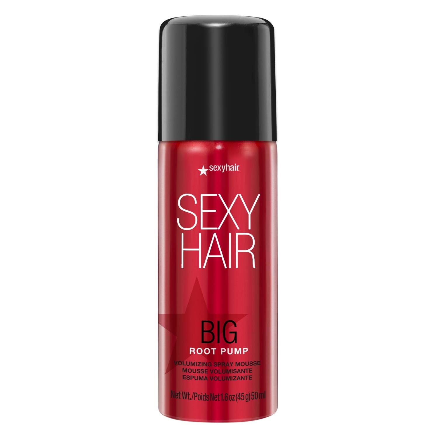 Sexyhair Big Root Pump Volumizing Spray Mousse Travel Size, 1.6 Oz | Volume With Medium Hold | Up To 72 Hour Humidity Resistance