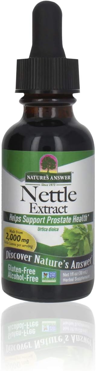 Nature'S Answer Alcohol-Free Nettle Leaf 2000Mg 1 Extract | Prostate Suppot | Concentrated Dark Green Nettle Leaf Herbal Supplement | Non-Gmo, Kosher, Gluten-Free | Single Count