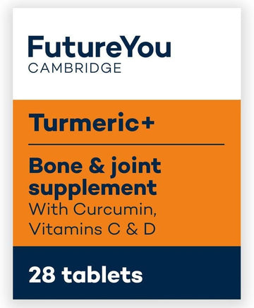Turmeric+ Supplement ? 28 Turmeric Tablets 30x More Absorbable ? Curcumin Tablet Patented Meriva Formulation with Vitamins C ? Turmeric Tablets for Bones, Joints & Muscles by FutureYou Cambridge