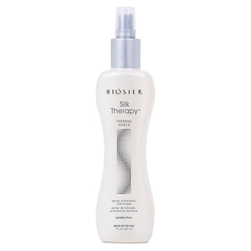 Biosilk Silk Therapy Thermal Shield Protection Spray, Helps Shield Hair From Thermal Damage & Hold Styles, Sulfate, Paraben, & Cruelty-Free, 7 Oz