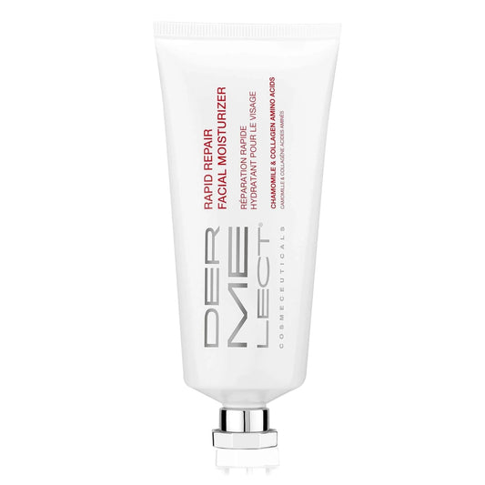 Dermelect Rapid Repair Facial Moisturizer For Face Anti Aging Cream With Chamomile Azulene Collagen Avocado Oil Grape Seed, Hydrating For Sensitive Skin Dryness Dullness Fine Lines & Wrinkles 3.3 Oz