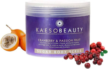 Kaeso Exfoliating Body Scrub, Cranberry And Passion Fruit Sugar 450 Ml