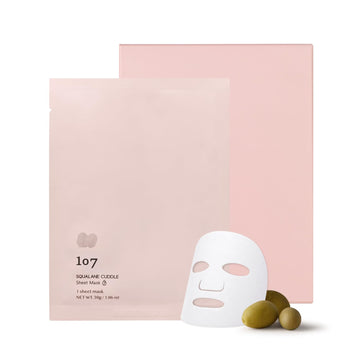 107 Squalane Cuddle Sheet Mask Pack Of 5 | Facial Sheet Mask | Korean Facial Mask | Korean Skin Care | Moisturizing | Hydrating