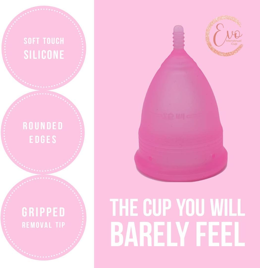 Menstrual Cup - 2 Period Menstruation Cups - Soft Flexible Medical Grade Silicone for Comfort and Fit - Size Small or Large - Sanitary Pad and Tampon Alternative : Amazon.co.uk: Health & Personal Care