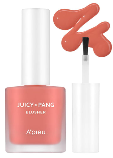 A'Pieu Juicy-Pang Water Blusher (Cr01 - Peach) Korean Liquid Blush For Cheeks K Beauty Makeup