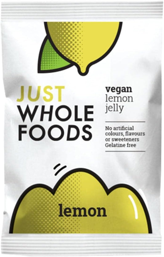 3 x Just Wholefoods Natural Lemon Real Fruit Flavoured Jelly Crystals 85g