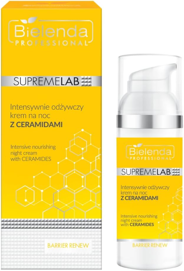 Bielenda Professional Supremelab Barrier Intensive Night Cream With Ceramides, Nourishing Hydrating Cream, 50 Ml