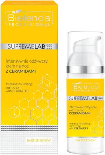 Bielenda Professional Supremelab Barrier Intensive Night Cream With Ceramides, Nourishing Hydrating Cream, 50 Ml