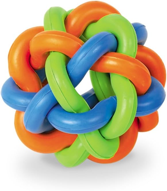 Nobby Rubber Knotted Ball, 9.5 cm :Pet Supplies