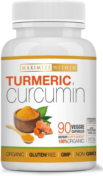 Turmeric Curcumin With Piperine 1500Mg, 90 Count