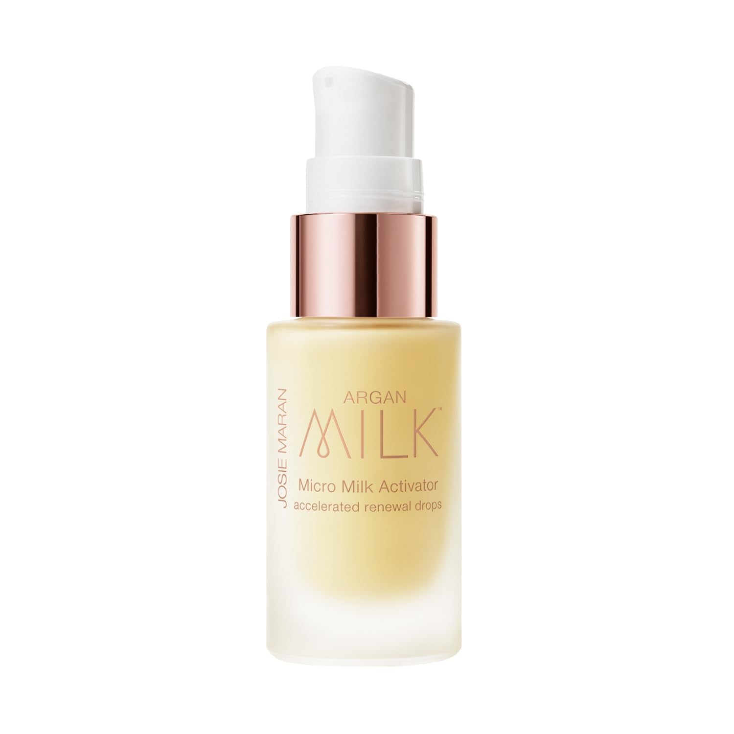 Josie Maran Micro Milk Activator Face Serum - Hydrating & Brightening Facial Serum With Argan Milk, Niacinamide & Kojic Acid - Anti-Aging Renewal Drops For Smooth, Radiant Skin (0.5 Fl Oz)