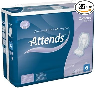 Attends Contour 6 - Large Shaped Pads - Pack Of 35 (At6) [Personal Care] By Attends