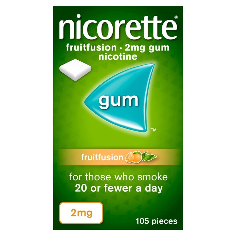 Nicorette Fruitfusion Gum 2 mg, Pack of 105 Gums