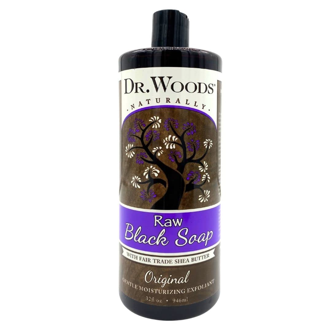 Dr. Woods Raw Black Liquid Body Wash With Organic Shea Butter, 32 Ounce