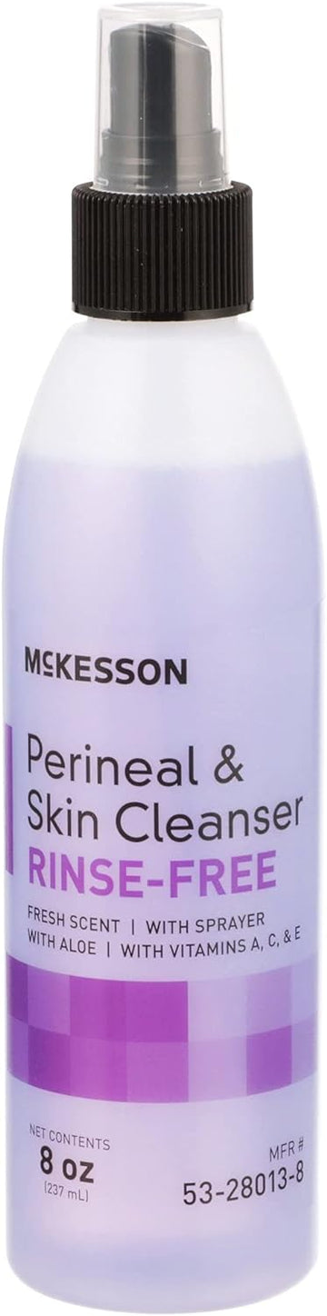 Mckesson Perineal Skin Cleanser, Rinse-Free, Fresh Scent, 8 Oz, 5 Count