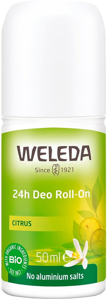 Weleda 24 Hour Roll-On Deodorant, Citrus,Yellow 1.7 Fluid Ounce