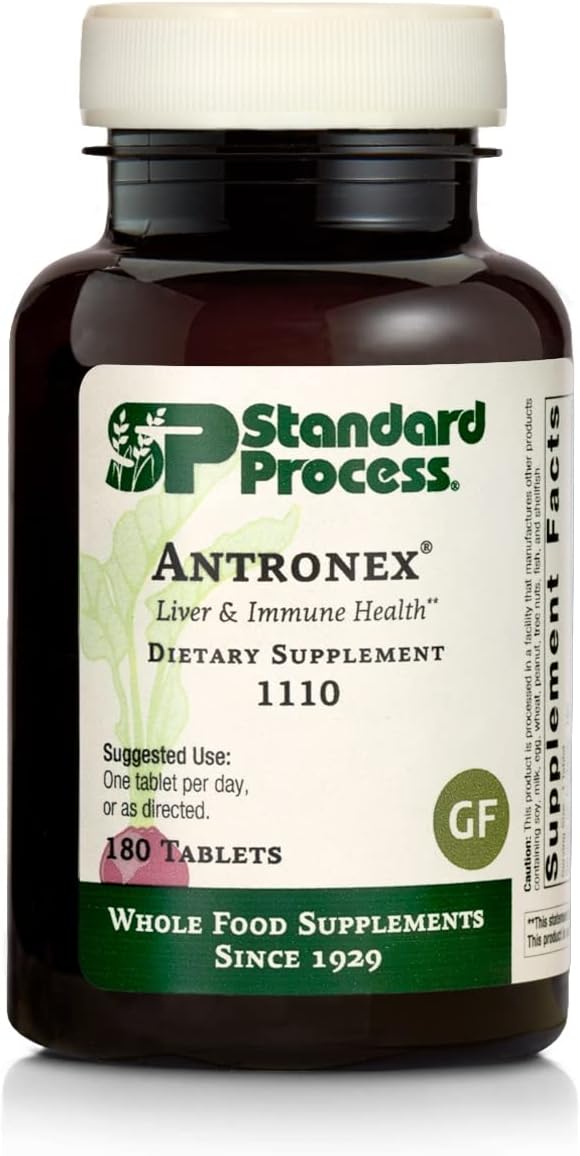 Standard Process Antronex - Whole Food Immune System Support And Liver Health Supplement With Calcium - 180 Tablets